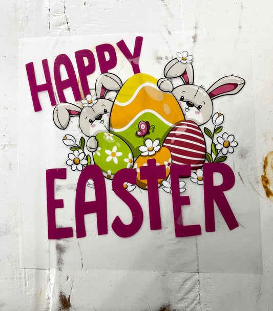 Happy Easter Bunnies and Egg